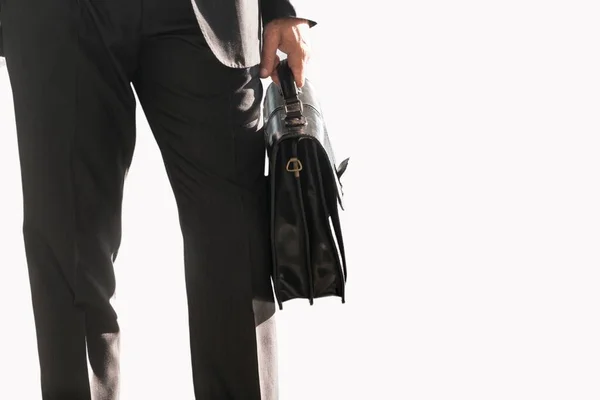 Cutouts Businessman Holding Brief Case Bag — Stock Photo, Image
