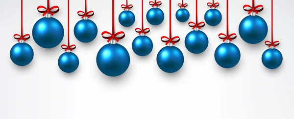 Blaue Weihnachtskugeln — Stockvektor