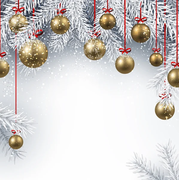 Palle di Natale d'oro — Vettoriale Stock