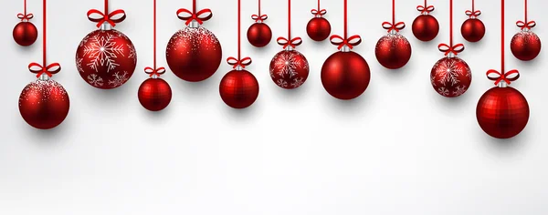 Bolas rojas de Navidad — Archivo Imágenes Vectoriales