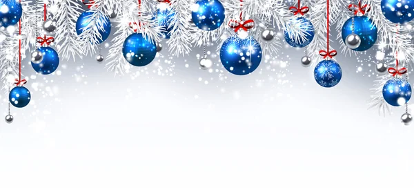 Modrý vánoční koule — Stockový vektor