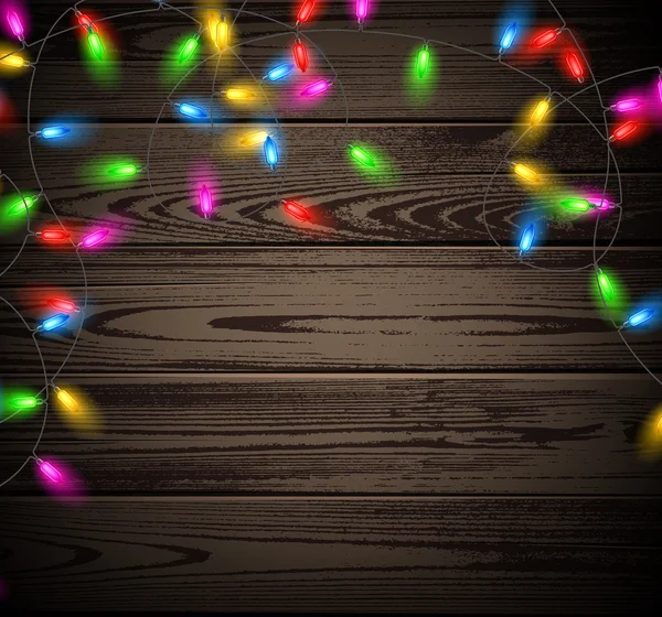 Guirlande de lumières de couleur — Image vectorielle