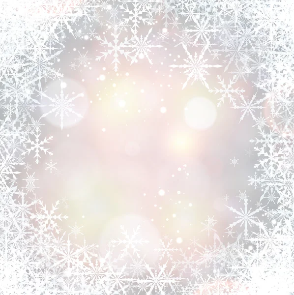 Banner de invierno con copos de nieve — Vector de stock