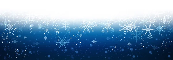 Μπλε χειμώνας με νιφάδες χιονιού — Διανυσματικό Αρχείο