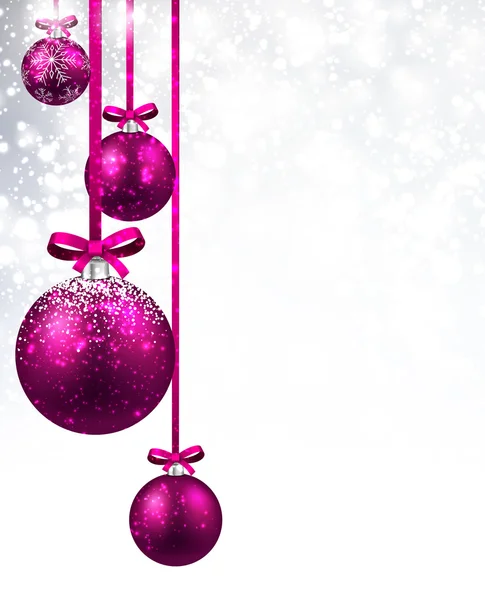 Růžové vánoční koule — Stockový vektor