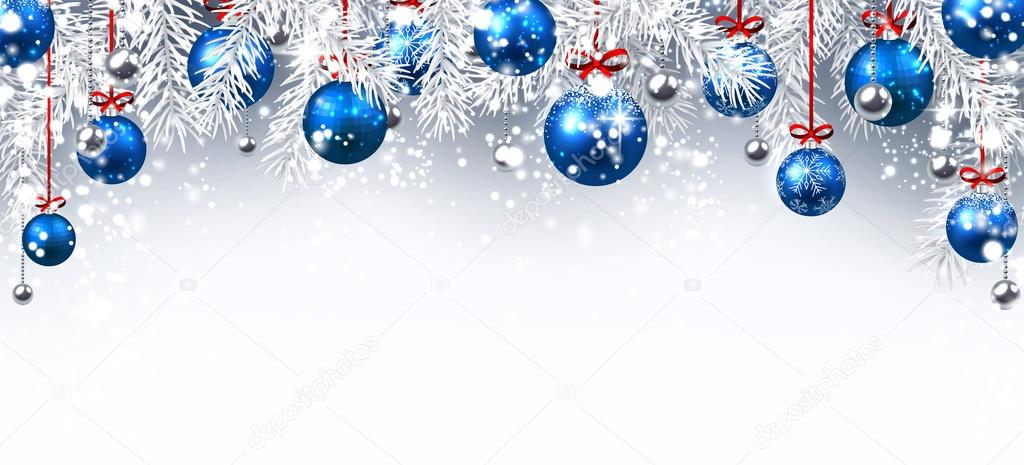 blue Christmas balls