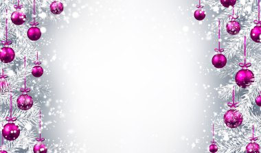 Noel topları ile yeni yıl arka plan.