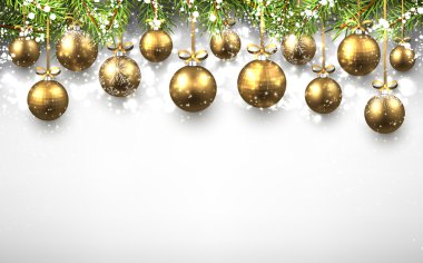 Noel topları ile yeni yıl arka plan.