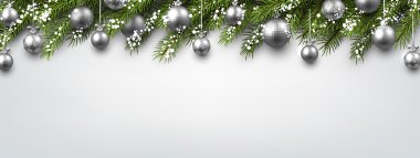 Noel balolarıyla Yeni Yıl Afişi.