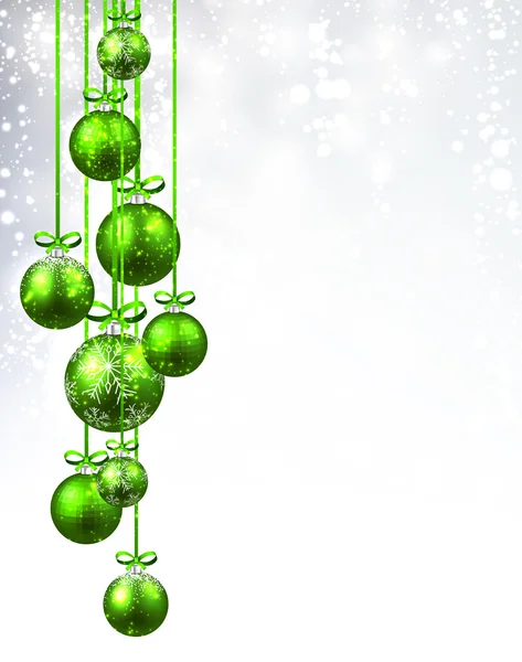 New Year background with Christmas balls. — Stock Vector