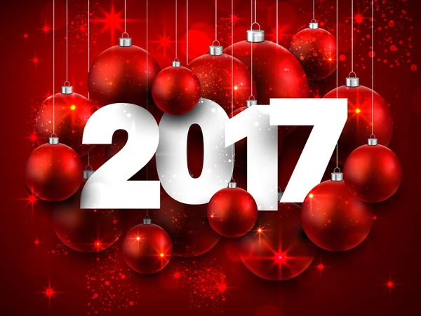 2017 fundo de Ano Novo com bugigangas . — Vetor de Stock