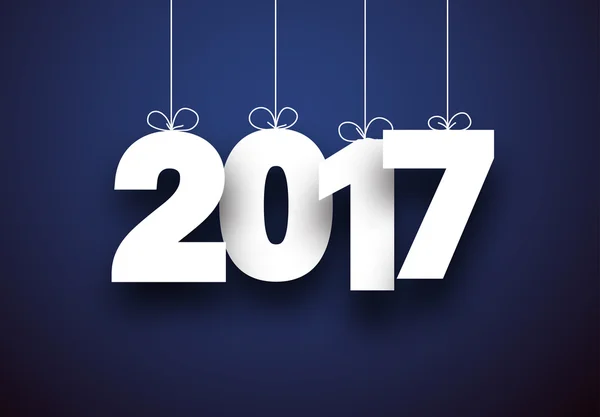 2017 Ano Novo fundo azul . — Vetor de Stock