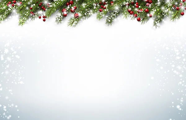 Fondo de Navidad con ramas de abeto. — Vector de stock