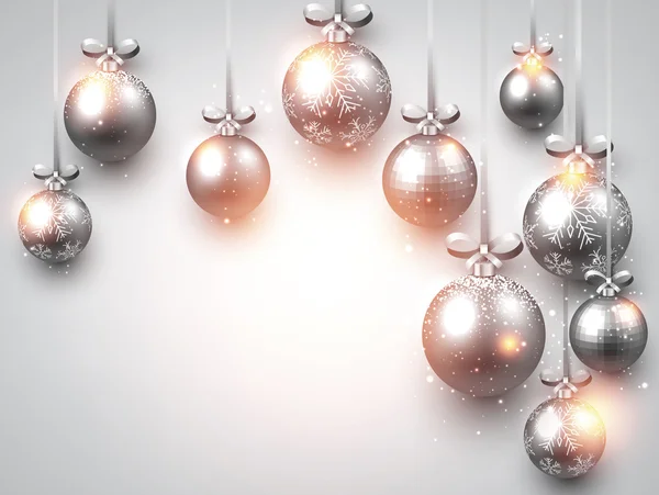 Nový rok pozadí s vánoční koule. — Stockový vektor