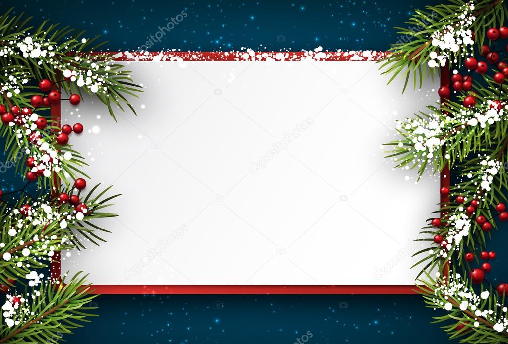 Christmas background with fir branches.