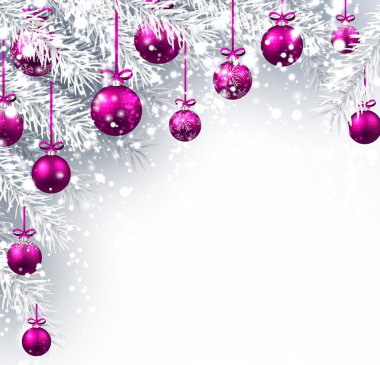 Noel topları ile yeni yıl arka plan.