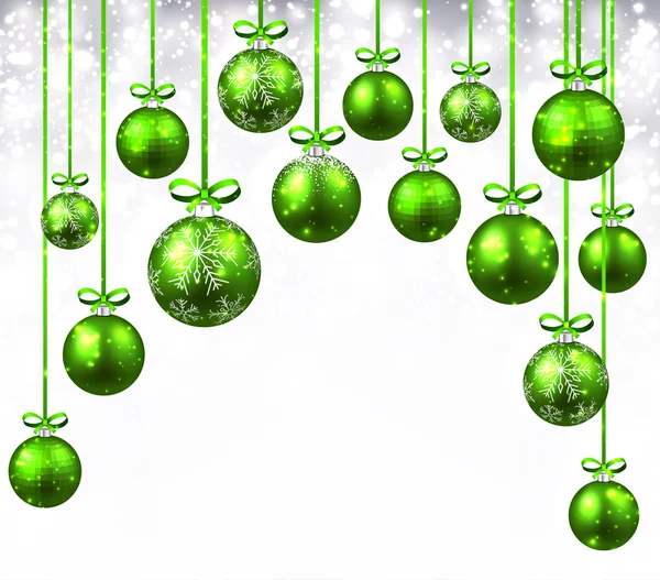 Neujahr Hintergrund mit Weihnachtskugeln. — Stockvektor