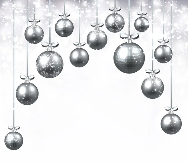 Новорічний фон з різдвяними кульками . — стоковий вектор