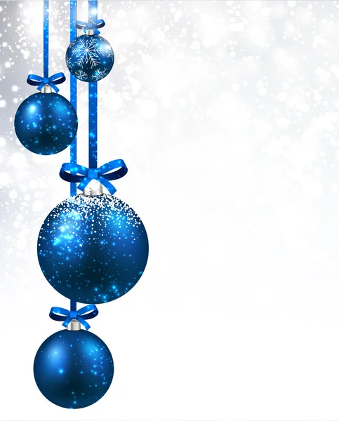 Fondo de Año Nuevo con bolas de Navidad . — Archivo Imágenes Vectoriales