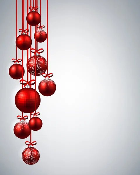 Nouvel An fond avec des boules de Noël . — Image vectorielle