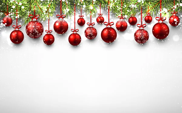 Fundo de Ano Novo com bolas de Natal . — Vetor de Stock