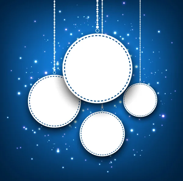 Winter background with round banners. — ストックベクタ