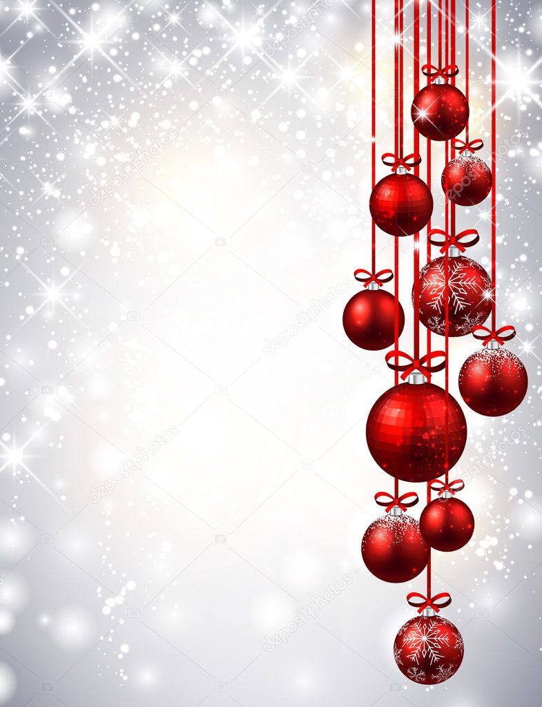 New Year background with Christmas balls.