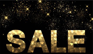 Siyah ve altın satışı arka plan