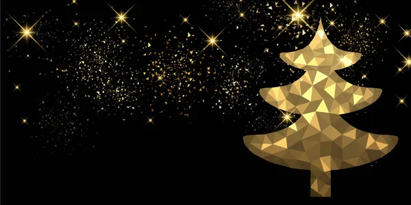 Nuovo sfondo anno con albero di Natale — Vettoriale Stock