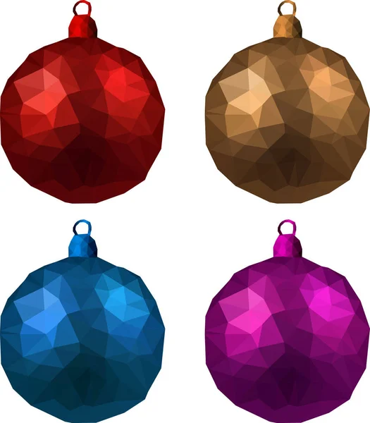 Conjunto de bolas coloridas de Natal — Vetor de Stock