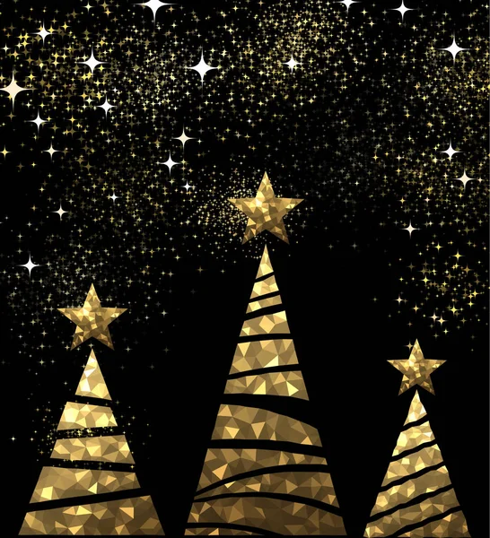 Fondo de Año Nuevo con árboles de Navidad — Archivo Imágenes Vectoriales