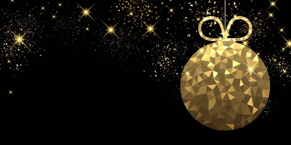 Nouvel An fond avec boule de Noël — Image vectorielle