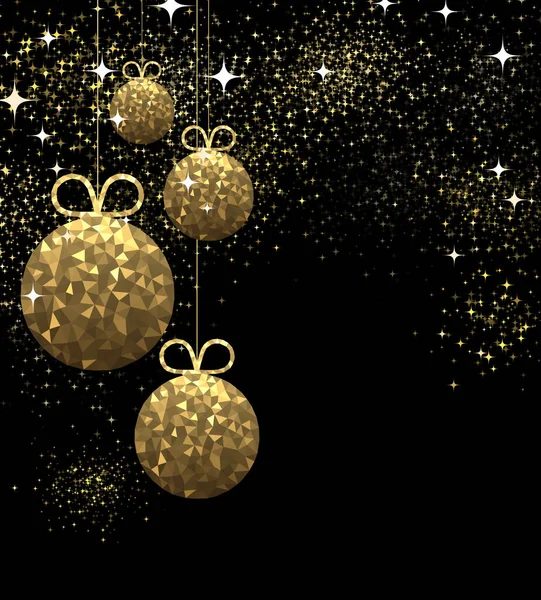 Fondo de Año Nuevo con bolas de Navidad — Vector de stock