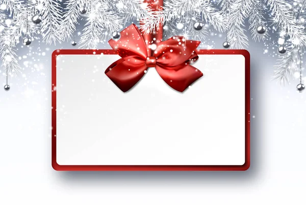 Weihnachten Textur mit roter Satinschleife — Stockvektor