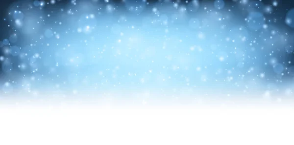 Bandiera invernale con fiocchi di neve — Vettoriale Stock