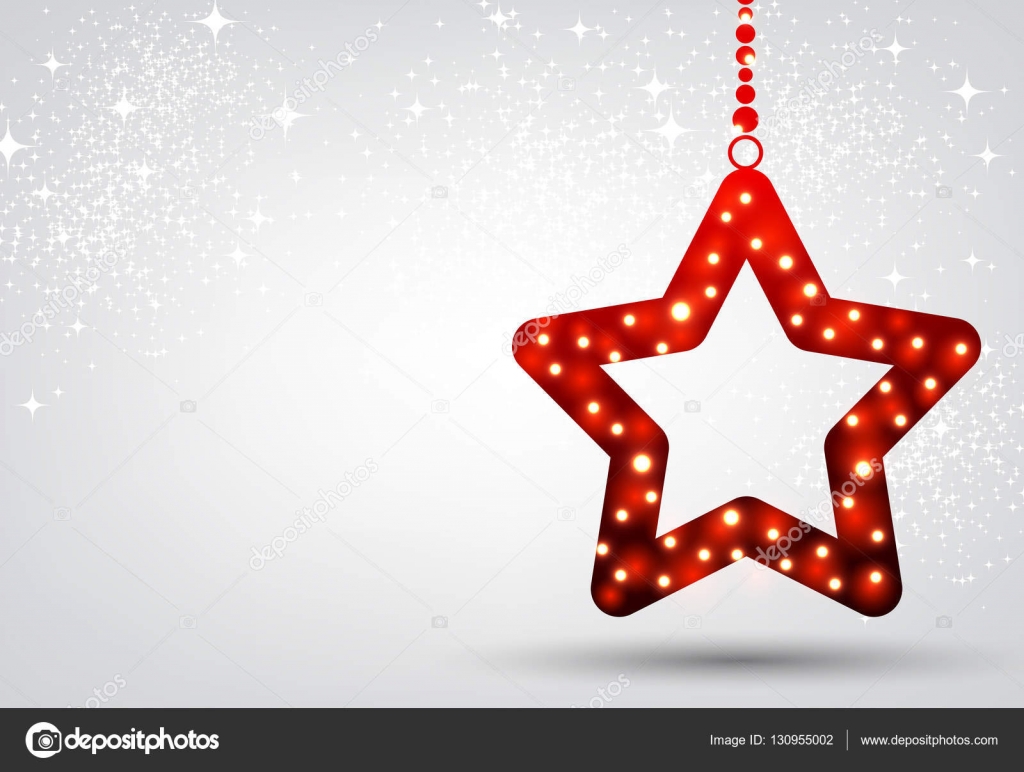 赤のクリスマスの星 ストックベクター C Maxborovkov