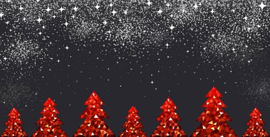 Kırmızı Noel ağaçları