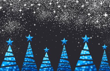 Mavi Noel ağaçları
