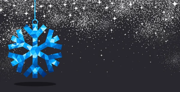 Design de floco de neve de Natal azul —  Vetores de Stock