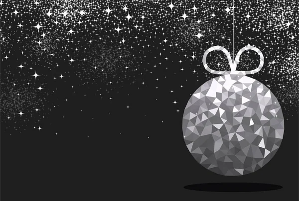 Boule de Noël en argent — Image vectorielle