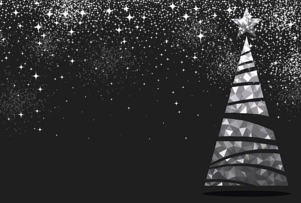 Argent arbre de Noël — Image vectorielle