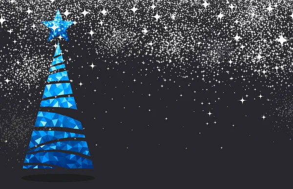 Árvore de Natal azul —  Vetores de Stock