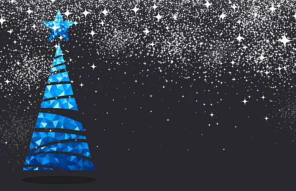 Árvore de Natal azul — Vetor de Stock