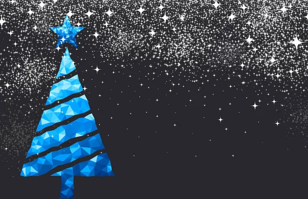 Blauer Weihnachtsbaum — Stockvektor