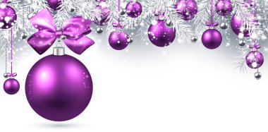 Noel balolarıyla Yeni Yıl Afişi.