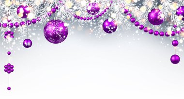 Noel topları ile yeni yıl arka plan.