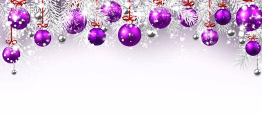 Noel balolarıyla Yeni Yıl Afişi.