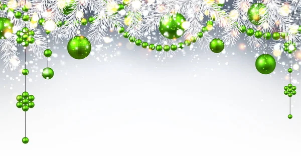 New Year background with Christmas balls. — Stock Vector