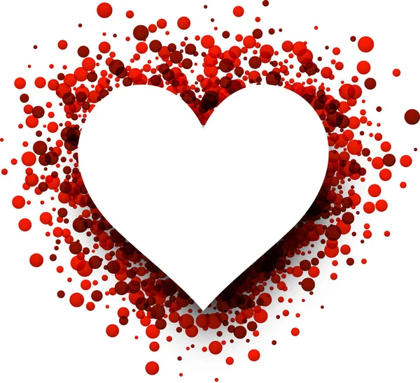 Fundo do amor de Valentim com coração . — Vetor de Stock