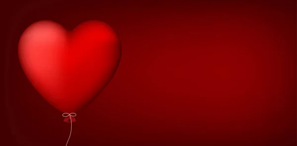 Valentins Liebesbanner mit Herz. — Stockvektor